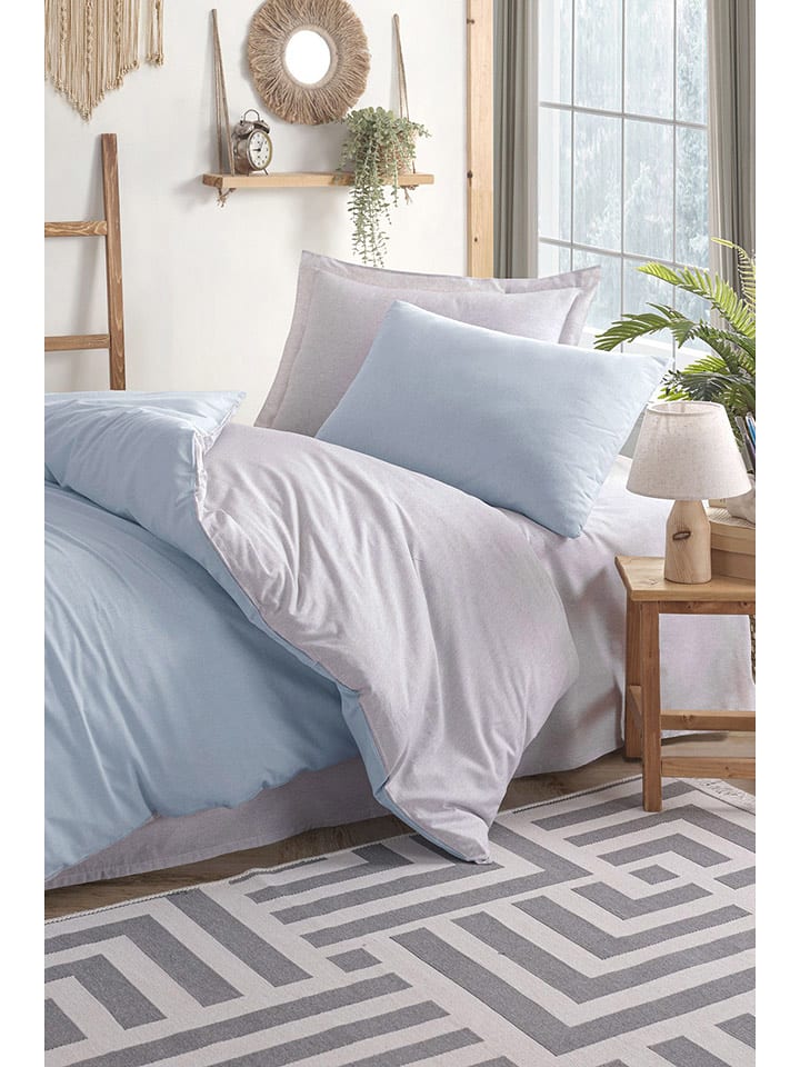 Elizabed Komplet pościeli w kolorze błękitno-jasnoszarym rozmiar: 155x220 cm