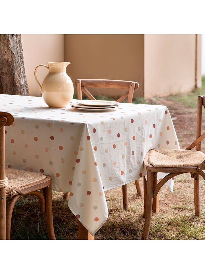 Mint Rugs Obrus "Nordic Alma" w kolorze białym ze wzorem rozmiar: 155x155 cm