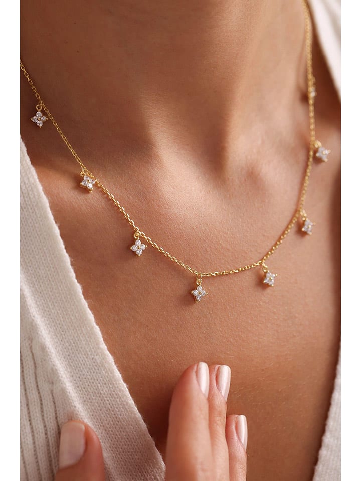 Lodie Silver Srebrny naszyjnik z elementami ozdobnymi - dł. 42 cm rozmiar: onesize