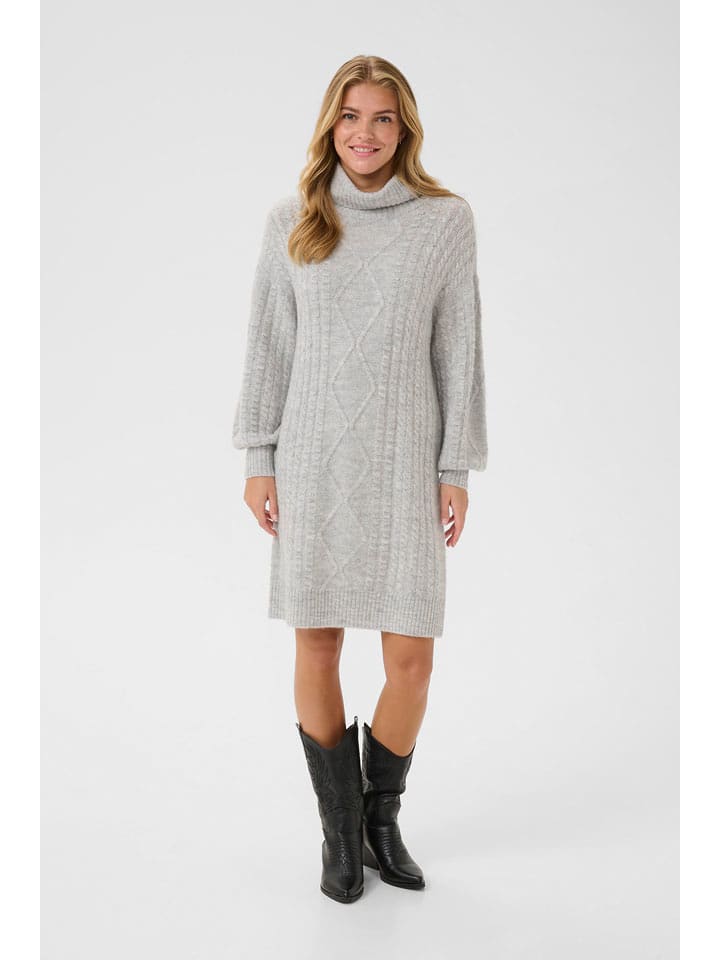 Cream Sukienka dzianinowa w kolorze jasnoszarym rozmiar: XL