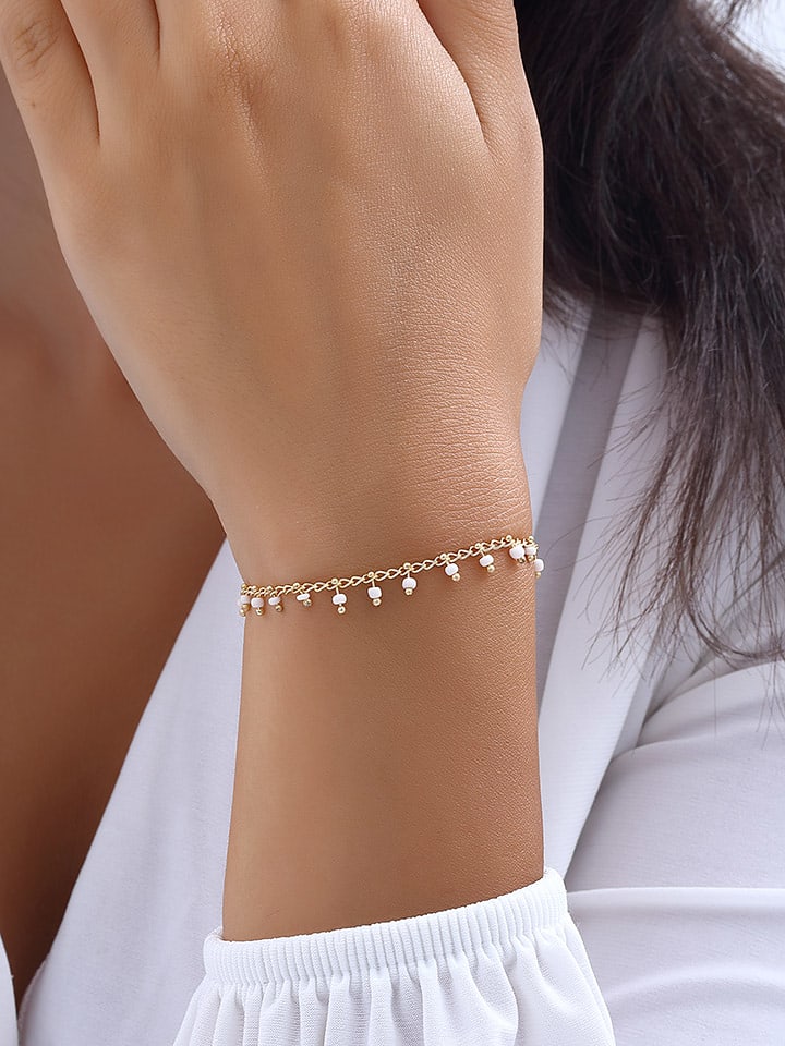 Nakkash Pozłacana bransoletka z kryształami rozmiar: onesize