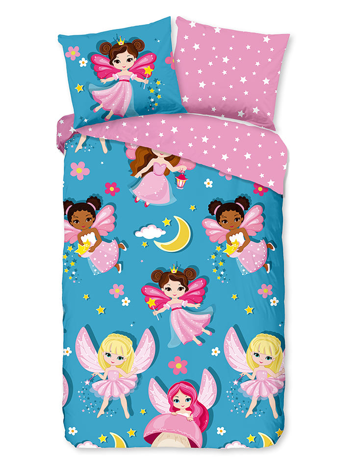 Good Morning Komplet pościeli w kolorze błękitno-jasnoróżowym rozmiar: 135x200 cm