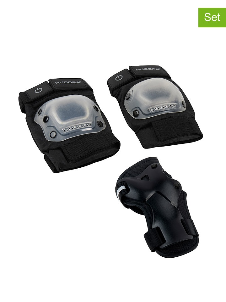 Hudora 6-częściowy zestaw ochraniaczy dla dzieci i dorosłych rozmiar: onesize