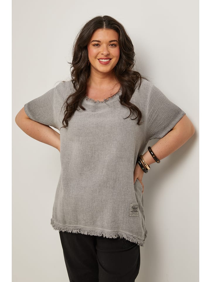 Curvy Lady Bluzka w kolorze szarym rozmiar: 48/50