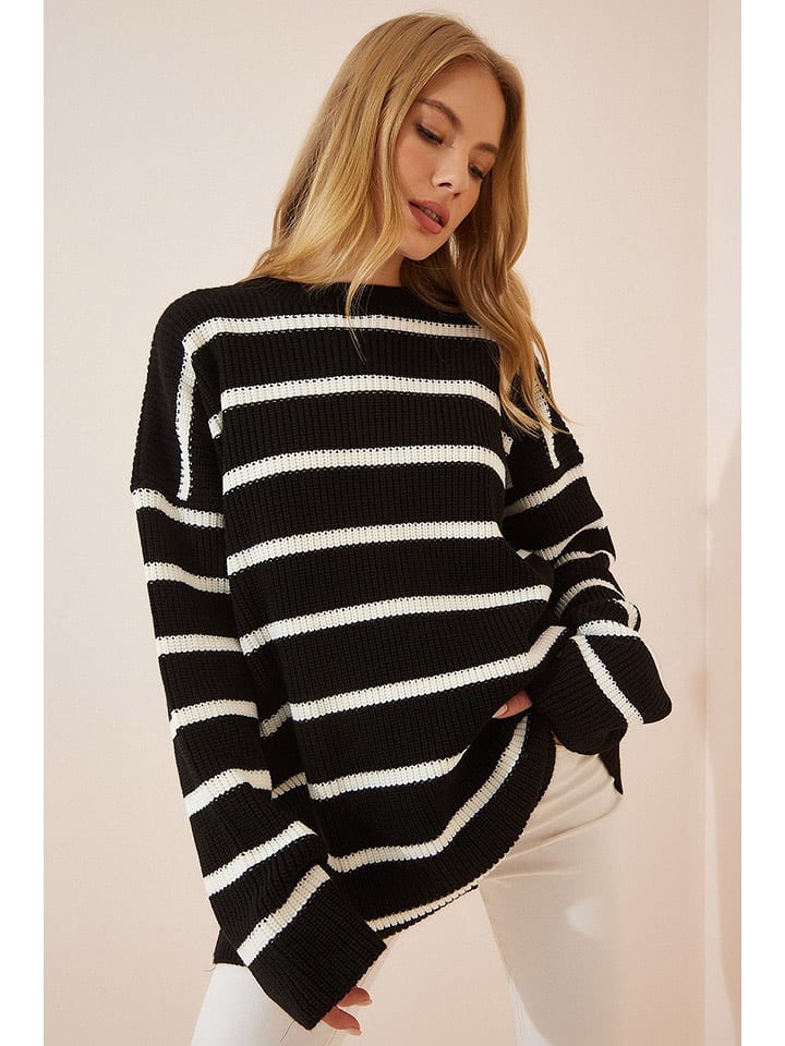 Happiness Istanbul Sweter w kolorze czarnym rozmiar: onesize