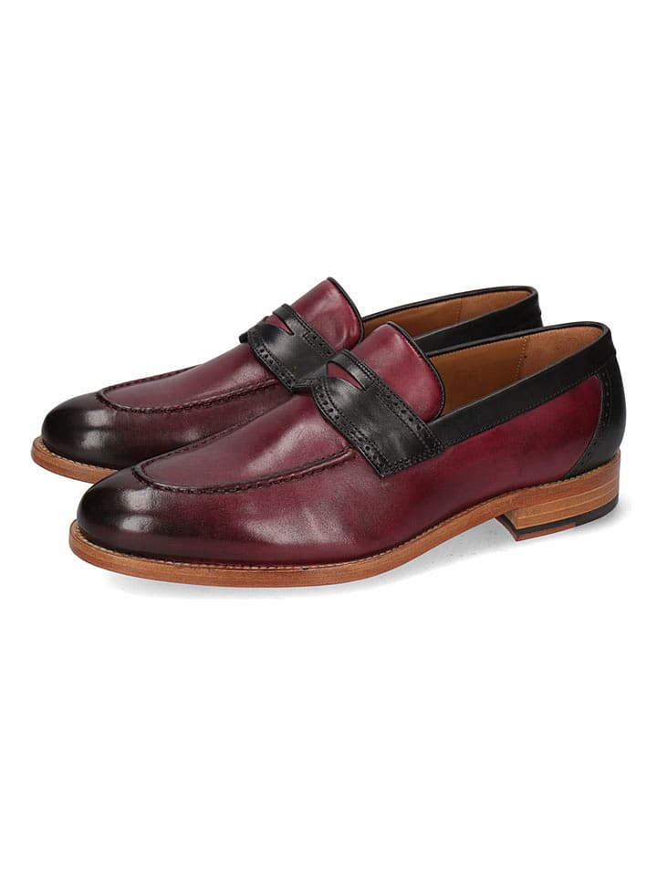 MELVIN & HAMILTON Skórzane mokasyny "Ted 1" w kolorze czerwonym rozmiar: 43
