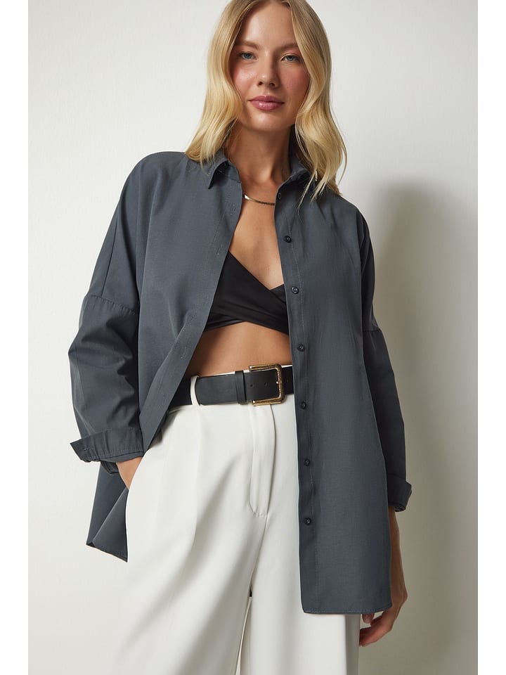 Happiness Istanbul Koszula w kolorze antracytowym rozmiar: 38