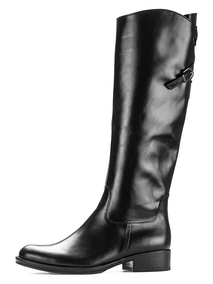 Gabor Skórzane kozaki w kolorze czarnym rozmiar: 39