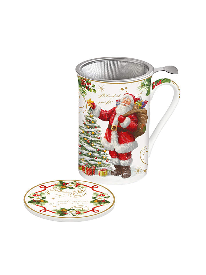 Easy Life Kubek "Magic Christmas" w kolorze kremowo-czerwonym - 300 ml rozmiar: onesize