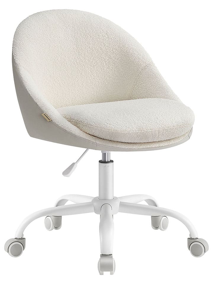 Songmics Krzesło biurowe w kolorze kremowym - 60 x 90 x 60 cm rozmiar: onesize