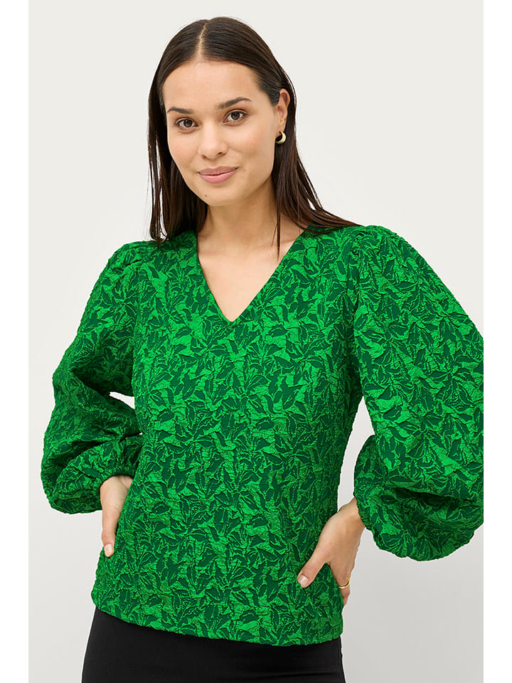 ellos Bluzka "Amanda" w kolorze zielonym rozmiar: 42/44