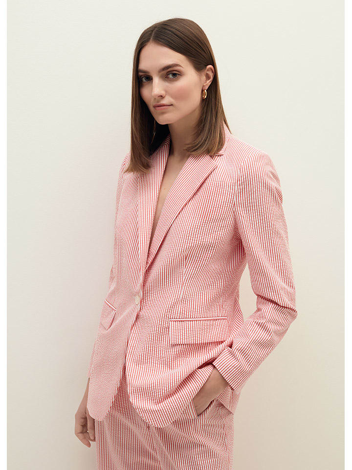 STEFANEL Blezer w kolorze czerwono-białym rozmiar: 40