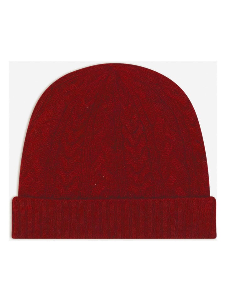 Perfect Cashmere Kaszmirowa czapka beanie "Popi" w kolorze czerwonym rozmiar: onesize
