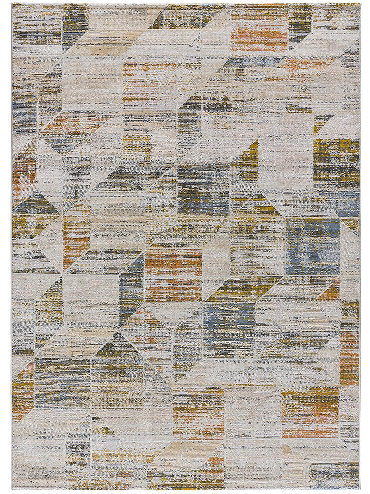 Atticgo Dywan "Kilis" w kolorze kremowo-pomarańczowo-niebieskim rozmiar: 134x200 cm