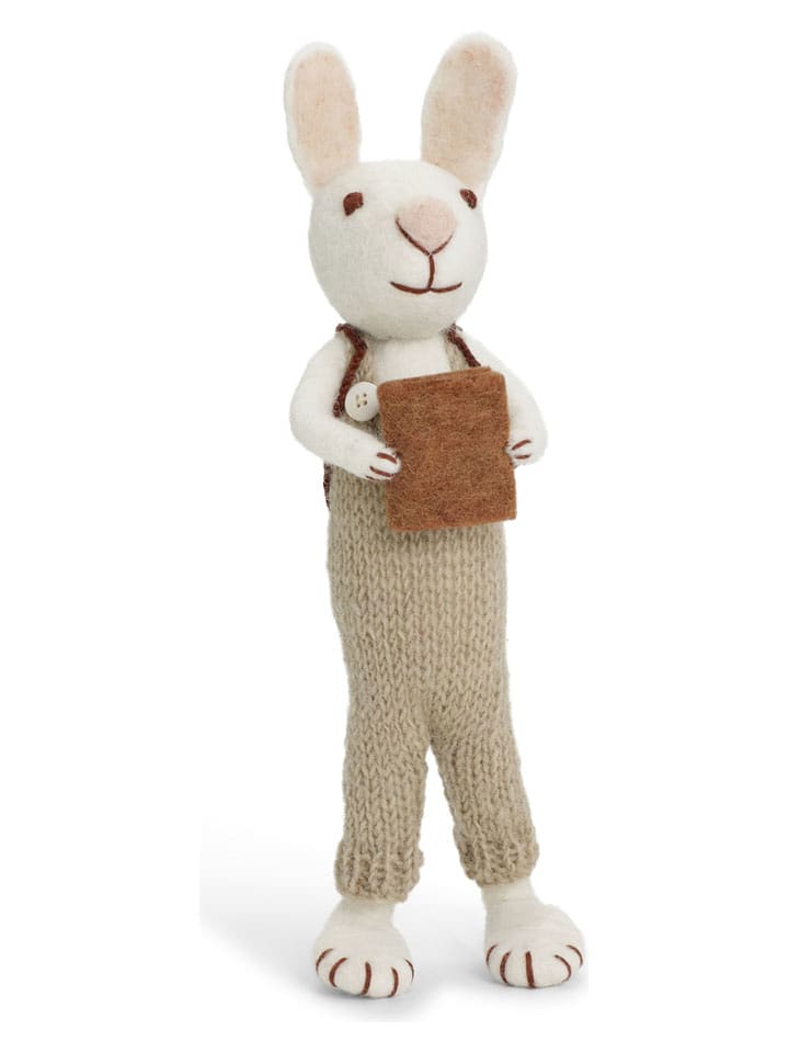 Gry & Sif Figurka dekoracyjna "Bunny" w kolorze białym - dł. 27 cm rozmiar: onesize