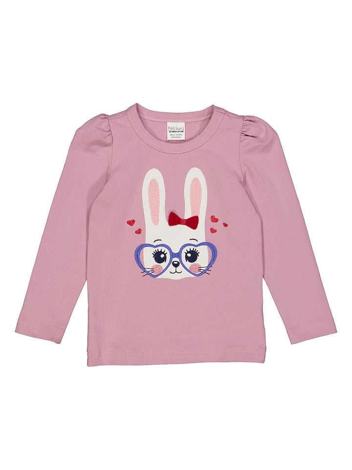 Fred´s World by GREEN COTTON Koszulka "Hello bunny" w kolorze jasnoróżowym rozmiar: 86