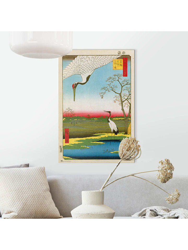 Orangewallz Druk artystyczny ''Hiroshige - Minowa Kanasugi and Mikawashima'' rozmiar: 60x90 cm