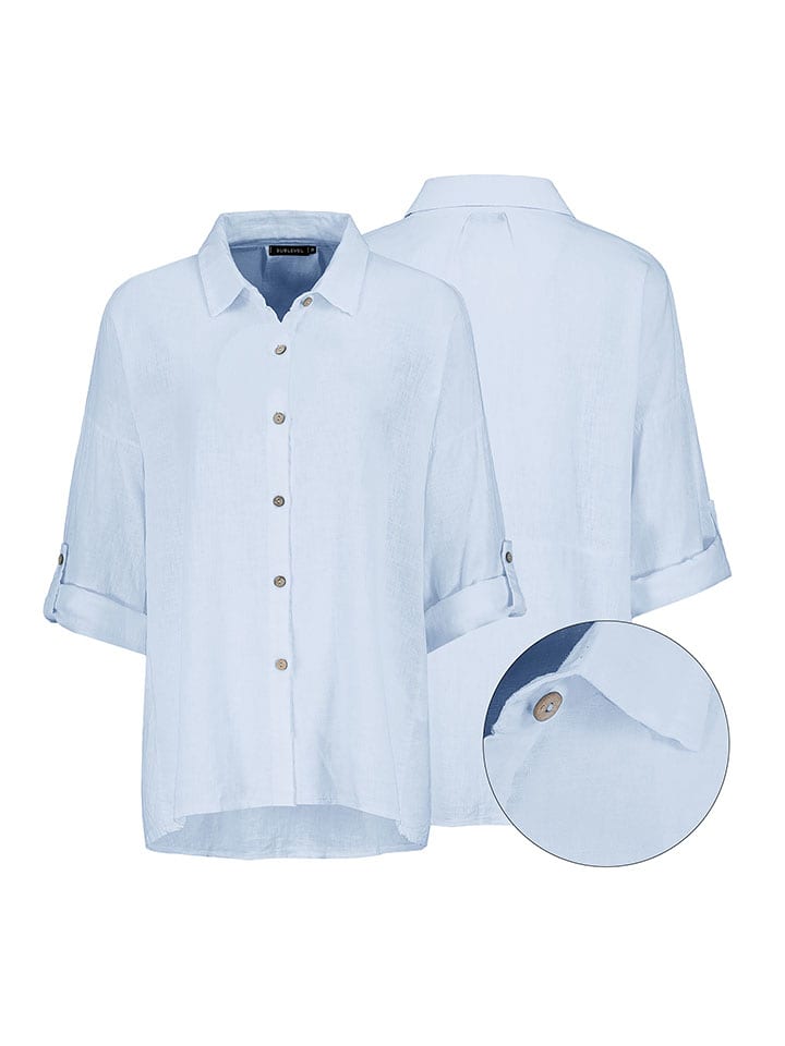 Eight2Nine Bluzka w kolorze błękitnym rozmiar: M/L