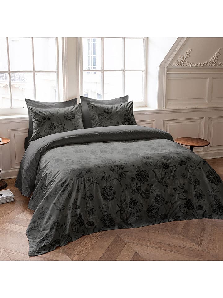 Pierre Cardin Perkalowa poszwa w kolorze antracytowym na kołdrę rozmiar: 140x200 cm