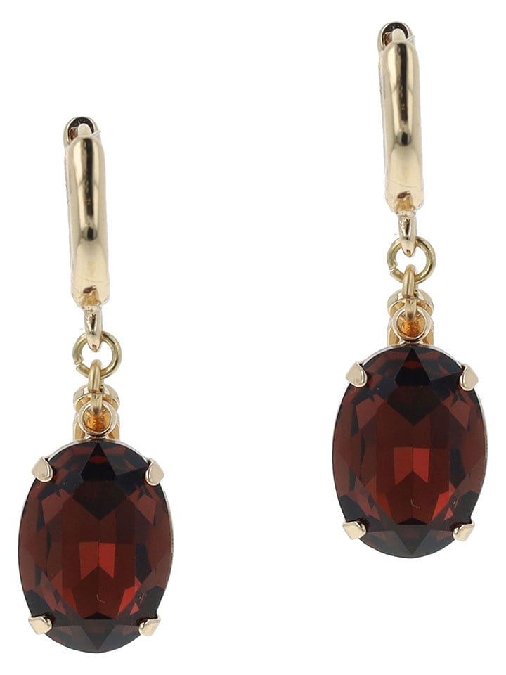 Otazu Pozłacane kolczyki-kreole z kryształami rozmiar: onesize