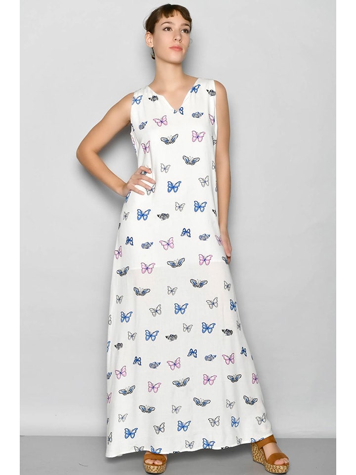 H.H.G. Sukienka w kolorze białym ze wzorem rozmiar: S