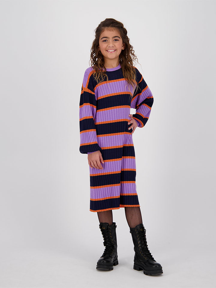 Vingino Sukienka "Pien" w kolorze czarno-fioletowym rozmiar: 140