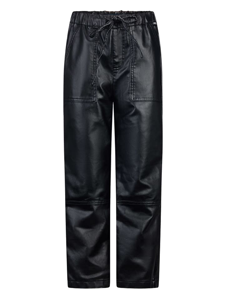 Retour Spodnie "Heike" w kolorze czarnym ze skóry syntetycznej rozmiar: 146/152