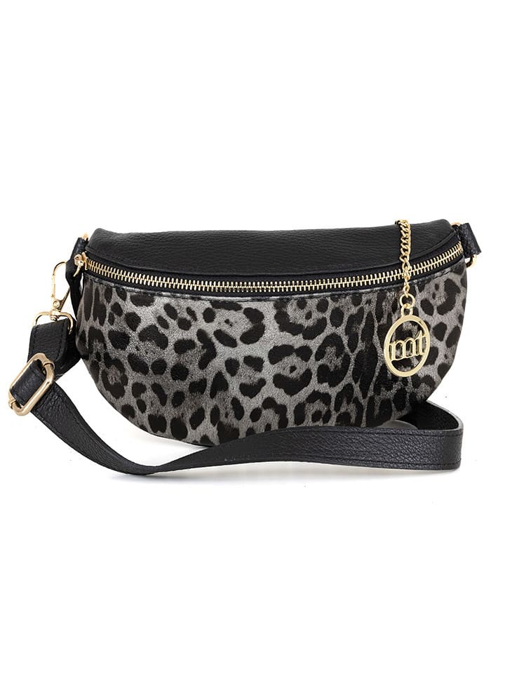 Mia Tomazzi Skórzana saszetka "Perugino" w kolorze czarnym - 23 x 13 x 2 cm rozmiar: onesize