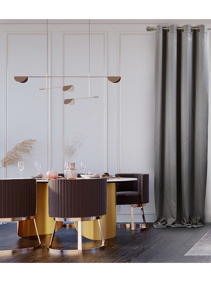 Chic Home Zasłona w kolorze szarym - 270 x 140 cm rozmiar: onesize