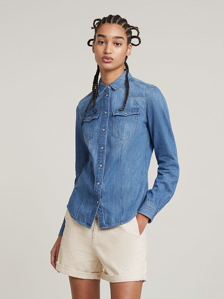 G-Star Koszula dżinsowa w kolorze niebieskim rozmiar: S