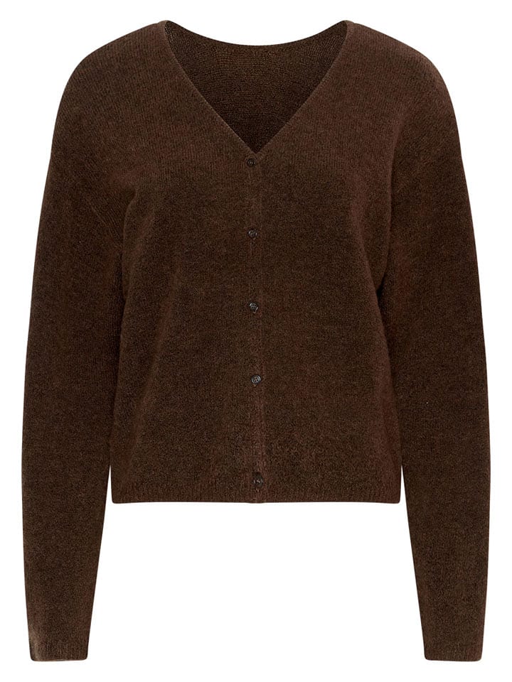 MOSS COPENHAGEN Kardigan "Milania" w kolorze ciemnobrązowym rozmiar: M/L