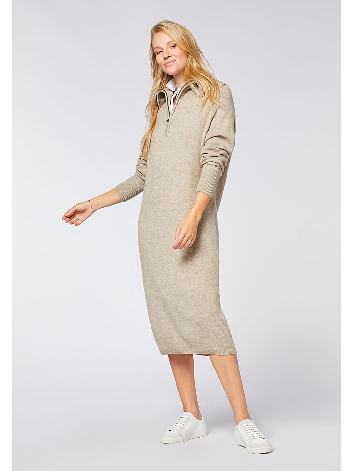 Polo Sylt Wełniana sukienka w kolorze beżowym rozmiar: XL