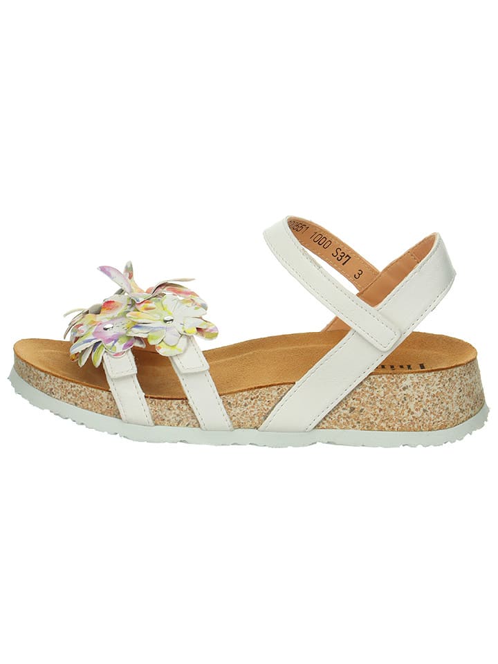 Think! Skórzane sandały w kolorze białym ze wzorem rozmiar: 38