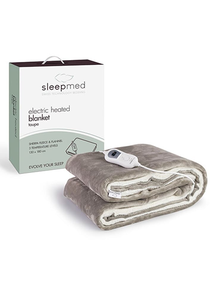 Lifa Living Koc elektryczny w kolorze szarobrązowo-białym - 180 x 130 cm rozmiar: onesize