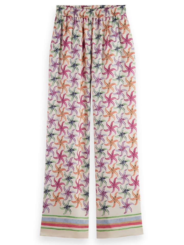 Scotch & Soda Spodnie w kolorze białym ze wzorem rozmiar: L/L30