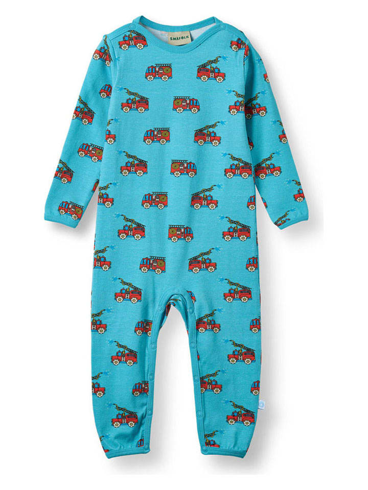 Småfolk Rampers w kolorze niebieskim rozmiar: 80