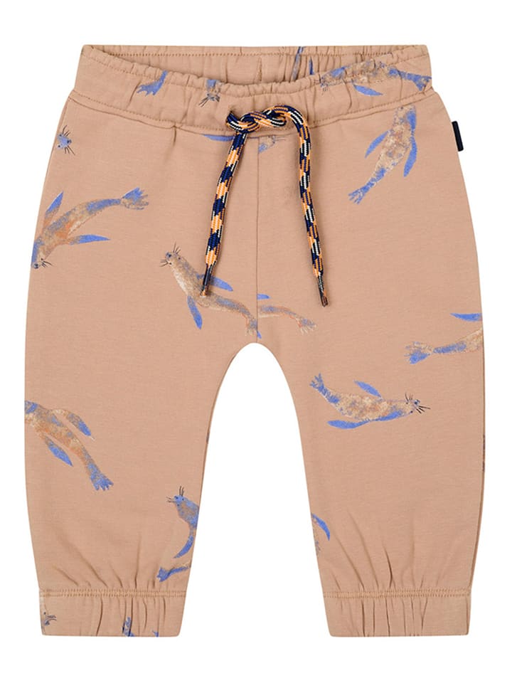 Noppies Spodnie dresowe "Guipry" w kolorze beżowym rozmiar: 86