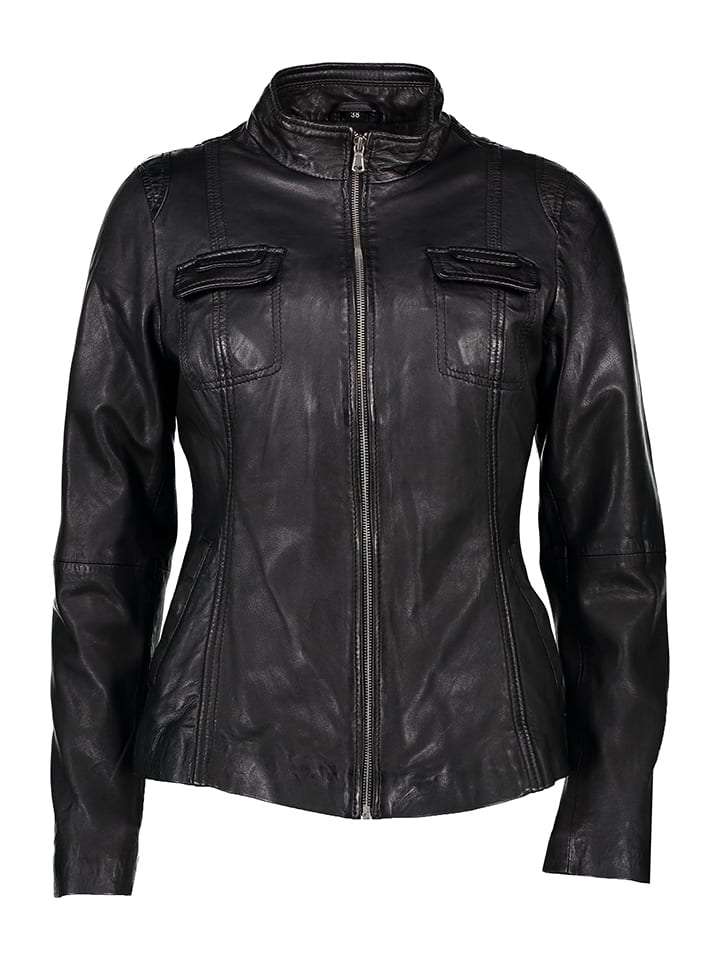 7eleven Skórzana kurtka w kolorze czarnym rozmiar: 36