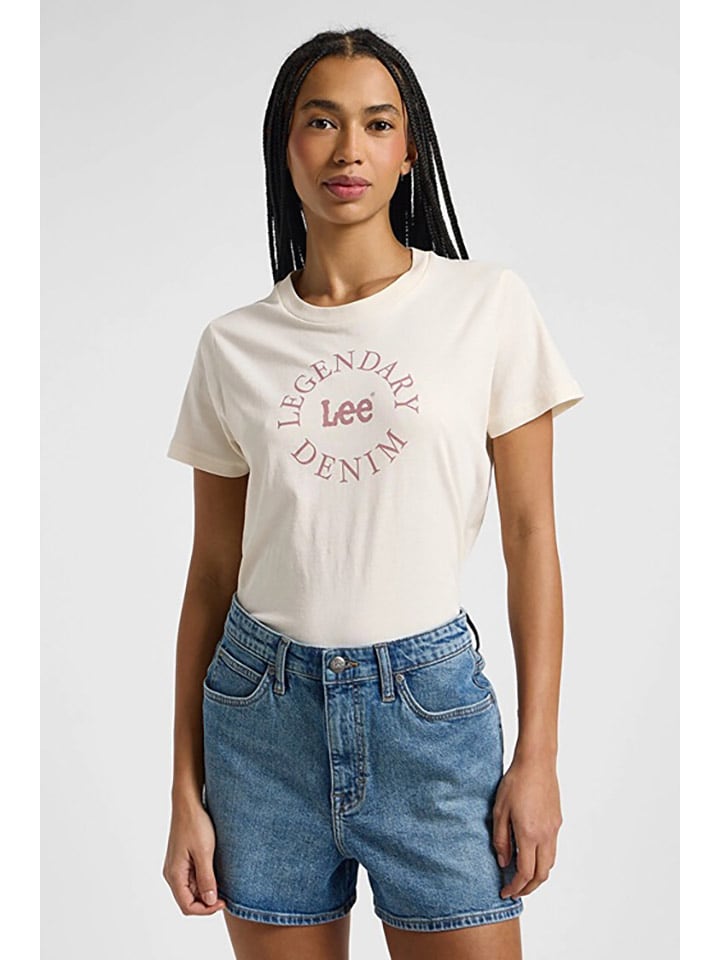 Lee Koszulka w kolorze kremowym rozmiar: M
