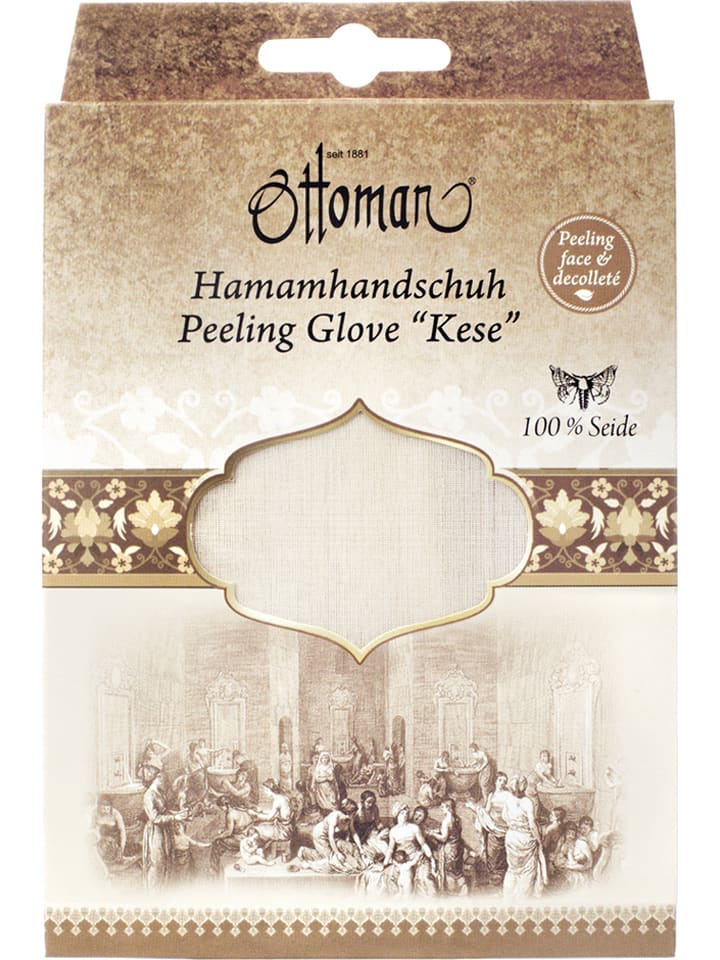 Ottoman Rękawiczka hammam w kolorze kremowym - 18 x 12 cm rozmiar: onesize
