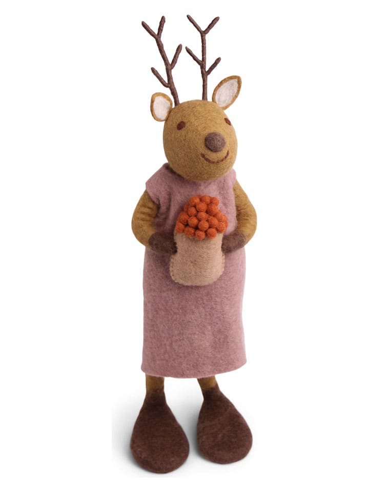 Gry & Sif Figurka dekoracyjna "Girly Deer" w kolorze jasnobrązowym - 12 x 56 x 12 cm rozmiar: onesize