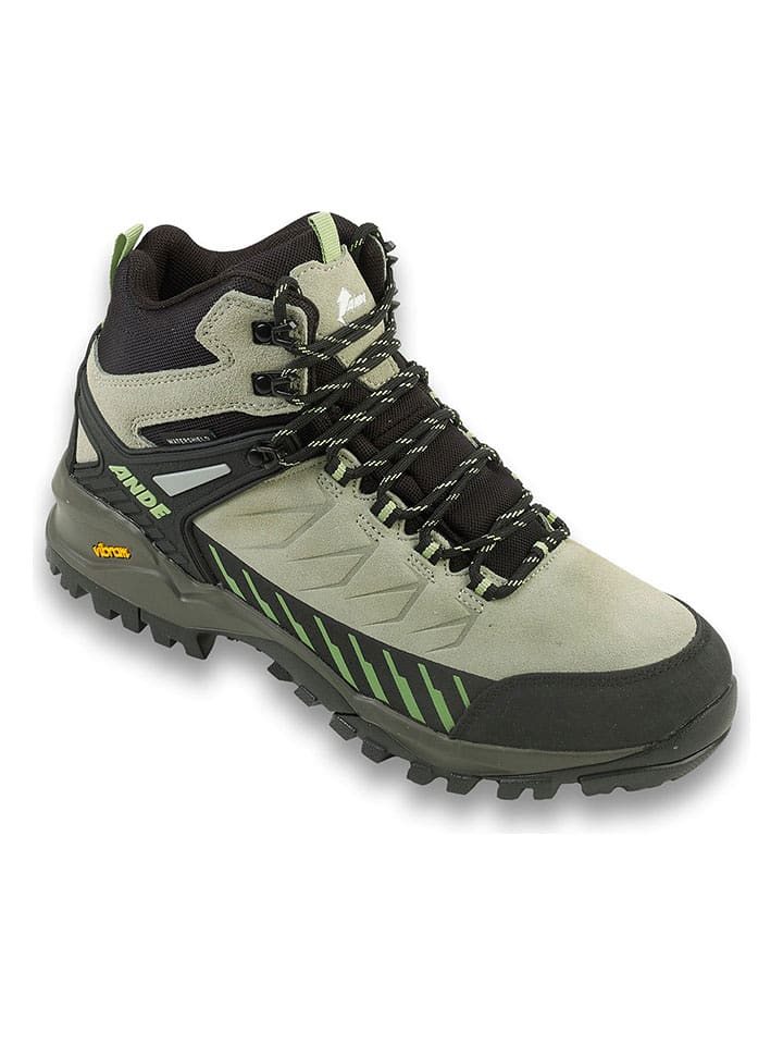 Ande Skórzane buty trekkingowe "Sniper High" w kolorze zielono-czarnym rozmiar: 40