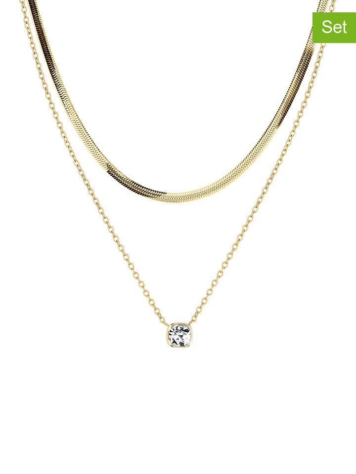 Tamaris Naszyjniki (2 szt.) z elementem ozdobnym - dł. 50 cm rozmiar: onesize