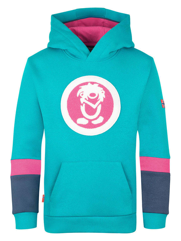 Trollkids Bluza "Troll" w kolorze turkusowym rozmiar: 110