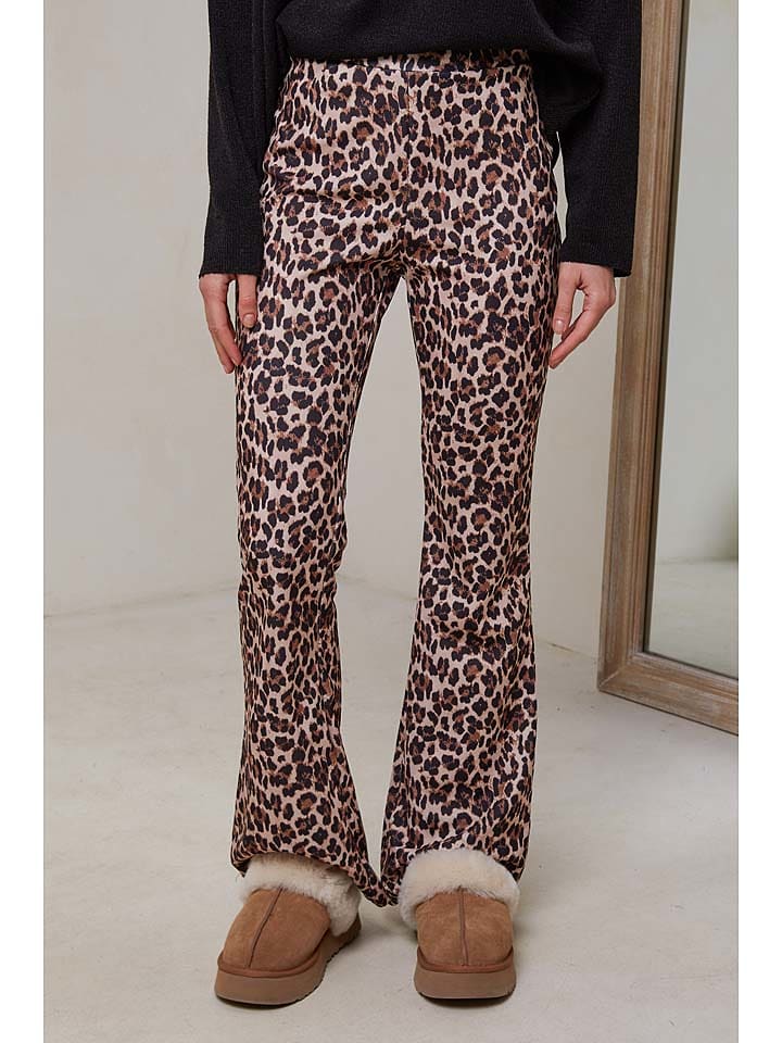 Joséfine Spodnie "Izio" w kolorze beżowo-jasnobrązowym rozmiar: M