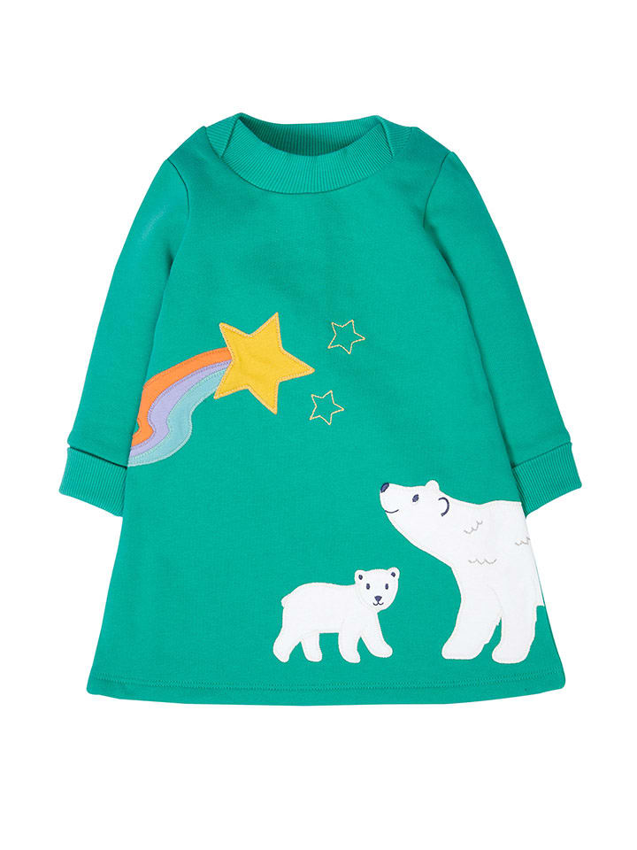 Frugi Sukienka "Easy on" w kolorze zielonym rozmiar: 104/110