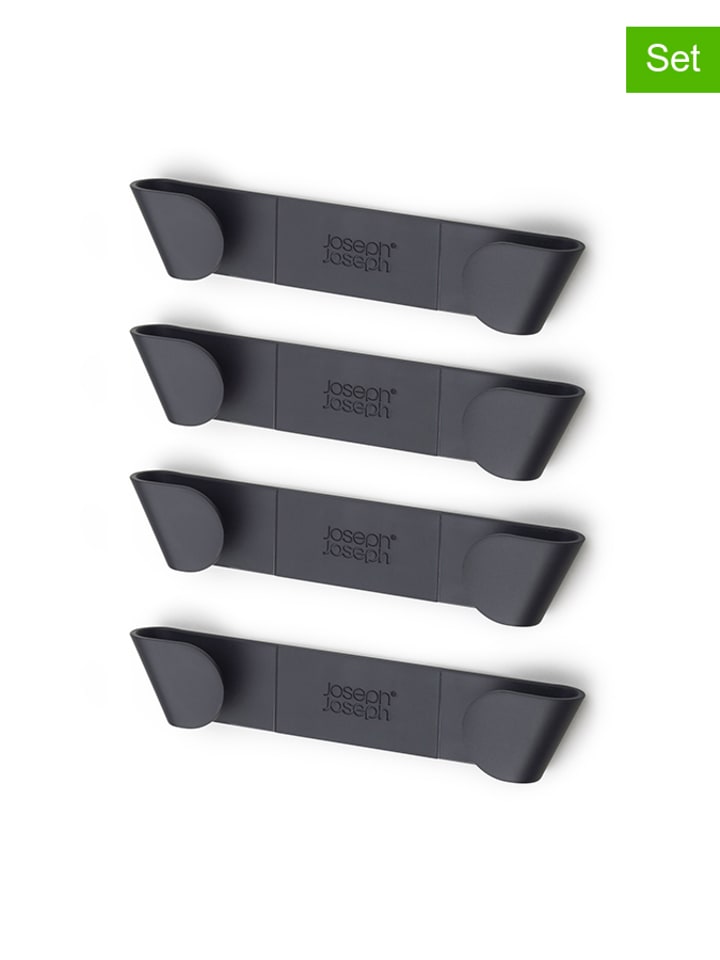 JosephJoseph Uchwyty (4 szt.) w kolorze anrtacytowym na pokrywki - 19 x 4 cm rozmiar: onesize