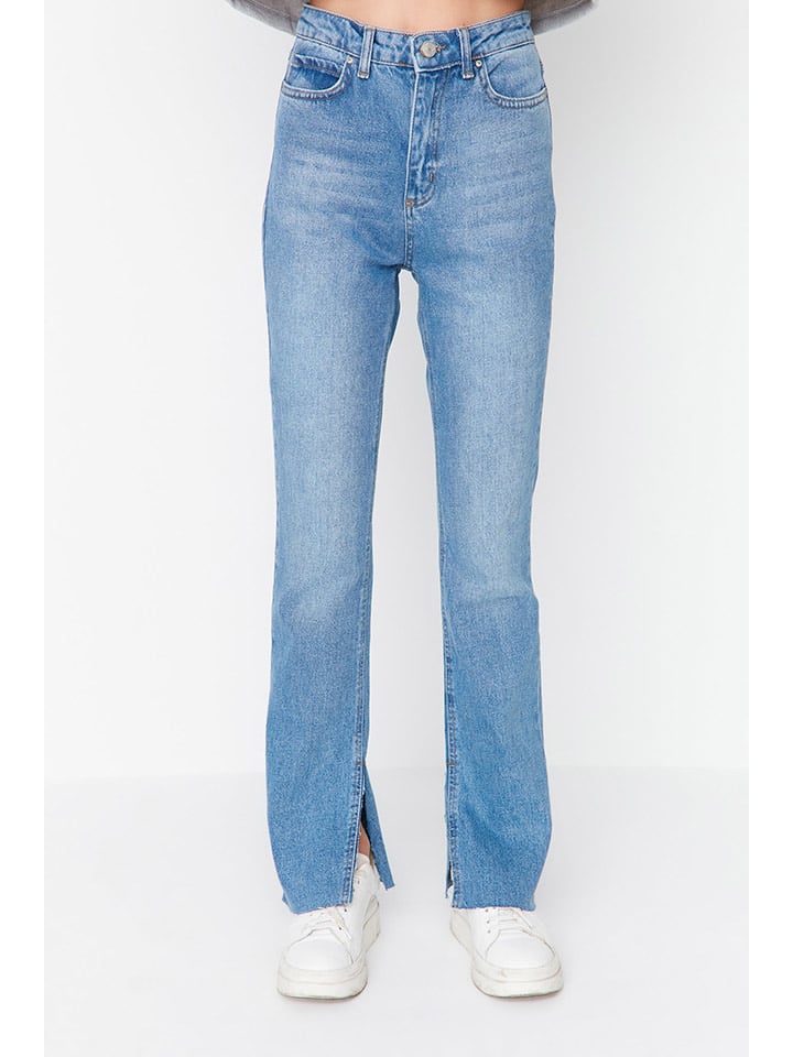 trendyol Dżinsy - Regular fit - w kolorze błękitnym rozmiar: 42