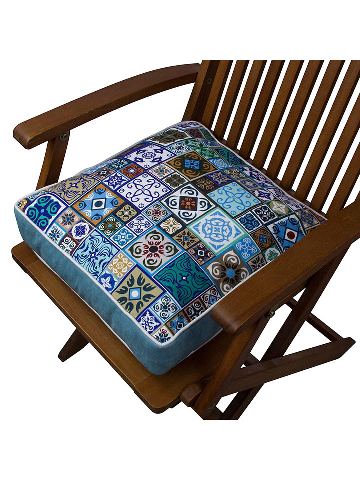 ABERTO DESIGN Poduszka w kolorze turkusowym rozmiar: 42x42 cm