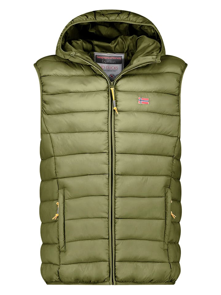 Geographical Norway Kamizelka pikowana "Vamigolor" w kolorze zielonym rozmiar: 140